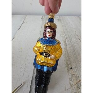 Vintage inge glas prince charming knight soldier Victorian glass glitter